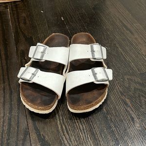 white authentic birkenstocks